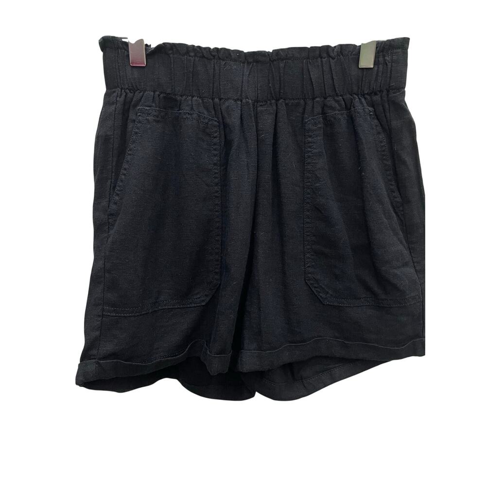 Briggs New York Black Linen-Blend Shorts Women’s Size Medium NWT